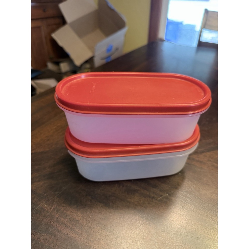Set of 2 Tupperware Modular Mates #1 oval 2 cup 1611